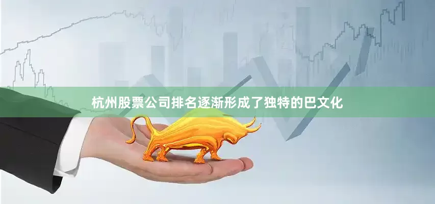 杭州股票公司排名逐渐形成了独特的巴文化